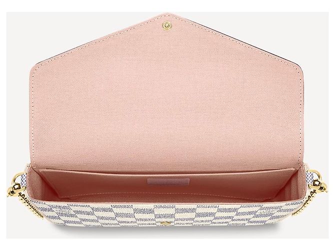 Pochette Félicie Louis Vuitton Pochette Felicie Damier Azur Beige Pelle - vista 4