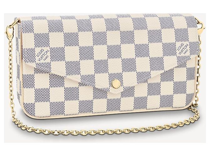Pochette Félicie Louis Vuitton Pochette Felicie Damier Azur Beige Pelle - vista 5