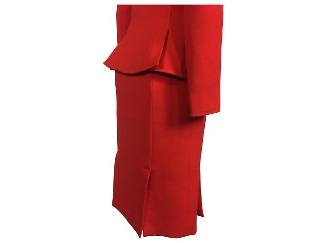 Christian Dior Tailleur gonna in lana rossa - vista 4