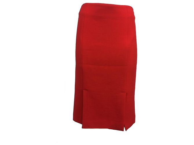 Christian Dior Tailleur gonna in lana rossa - vista 6