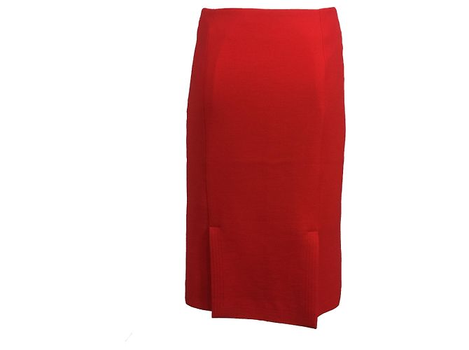 Christian Dior Tailleur gonna in lana rossa - vista 7