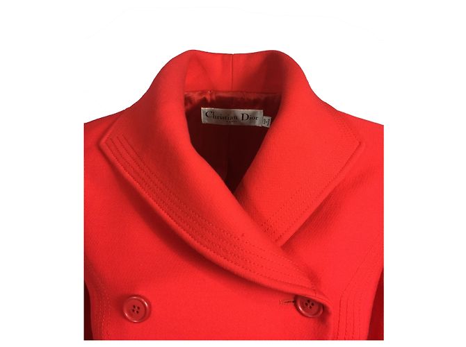 Christian Dior Tailleur gonna in lana rossa - vista 9