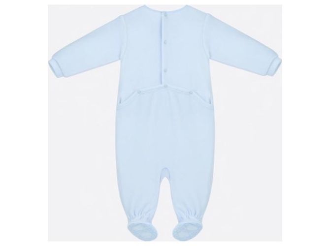 Christian Dior Body en coton bleu ciel broderie Cannage 3 mois - vue 2
