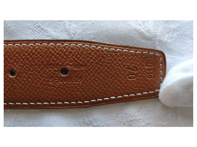 Hermès HERMES CUIR SEUL / LEATHER STRAP Black Golden - view 2
