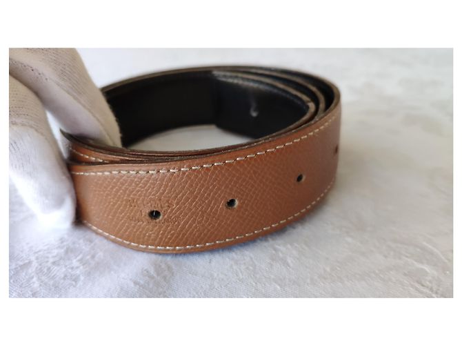 Hermès HERMES CUIR SEUL / LEATHER STRAP Black Golden - view 3
