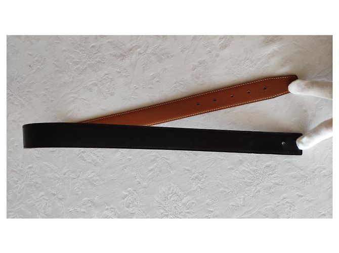 Hermès HERMES CUIR SEUL / LEATHER STRAP Black Golden - view 4