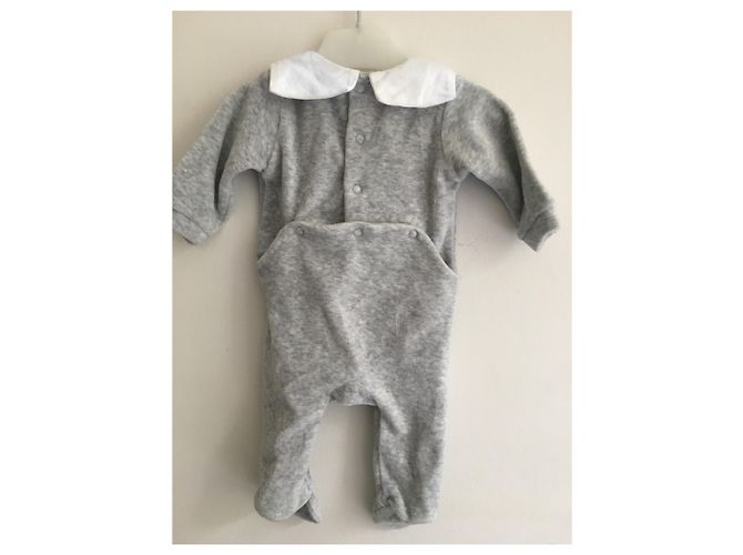 Body Jacadi en velours gris - vue 2