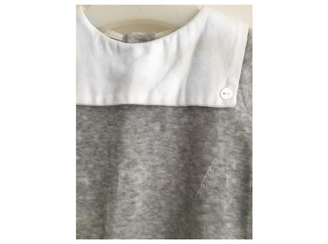 Body Jacadi en velours gris - vue 3
