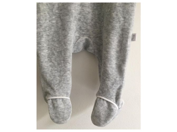 Body Jacadi en velours gris - vue 4