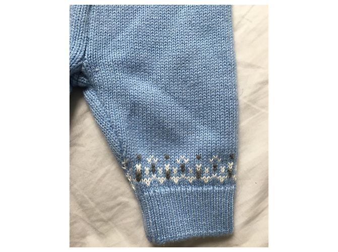 Ensemble Jacadi Bleu en Coton et Cachemire Bébé 1 Mois - vue 3