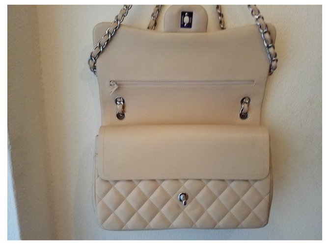 Chanel Timeless Jumbo Beige - vista 4