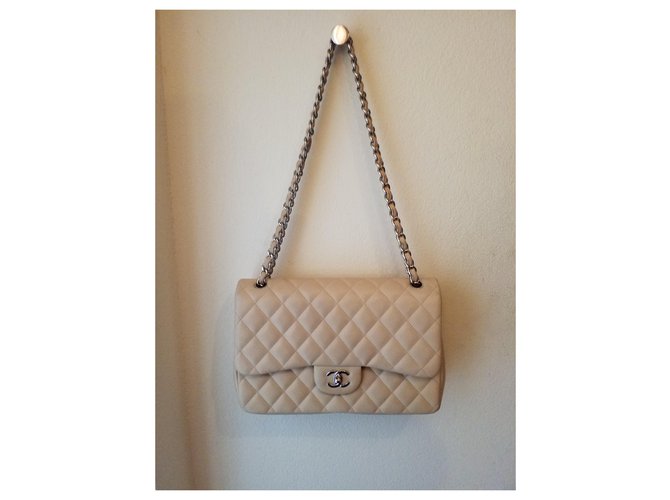 Chanel Timeless Jumbo Beige - vista 5