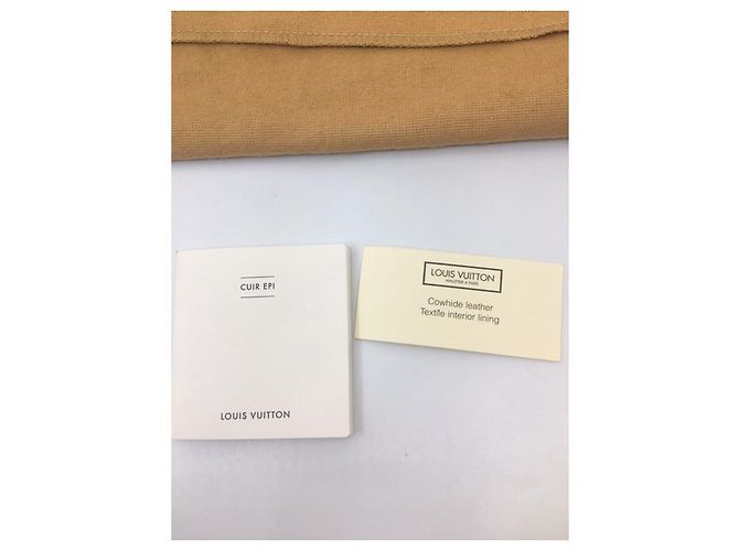 Clutch Louis Vuitton in pelle Epi taupe - vista 8