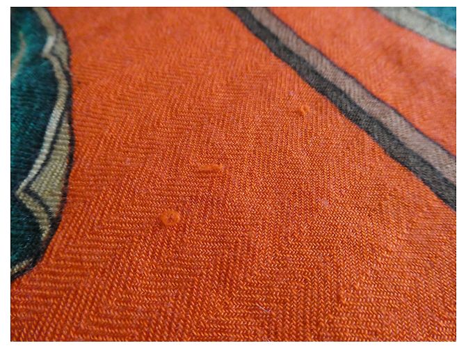 chale hermès neve d'altri tempi 140X140 Cashmere / seta Arancione - vista 13