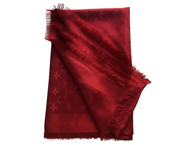 louis vuitton Monogram Shawl red pomme d'amour Vermelho - vista 5