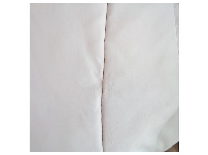Autre Marque Abrigo Acolchado Beige con Capucha de Piel Real - vista 14