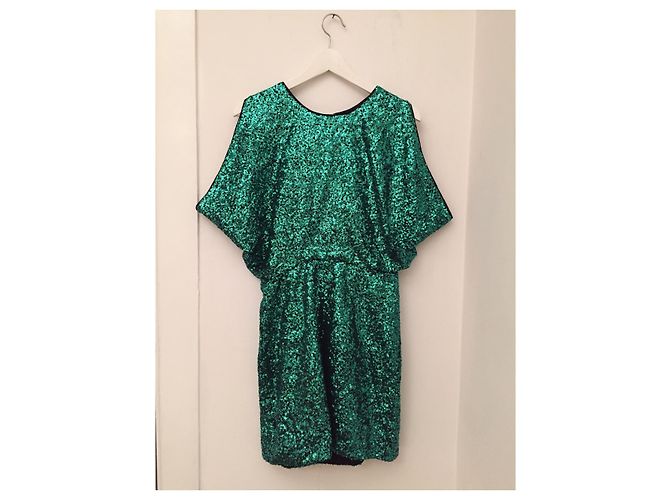 Autre Marque Abito con paillettes H&M verde - vista 6
