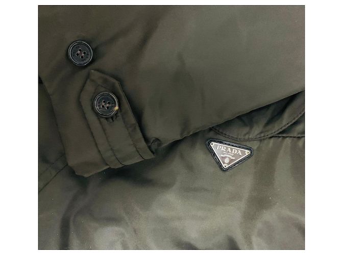 Gabardina Prada de nylon verde oliva - vista 5
