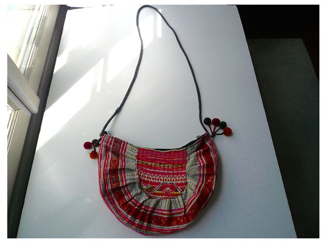 Autre Marque YAYASTORE Borsa piccola mezza luna in cotone BE Multicolore - vista 6