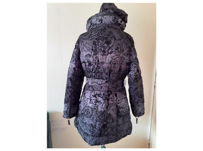Chaqueta con capucha estampada Desigual Negro Gris - vista 4