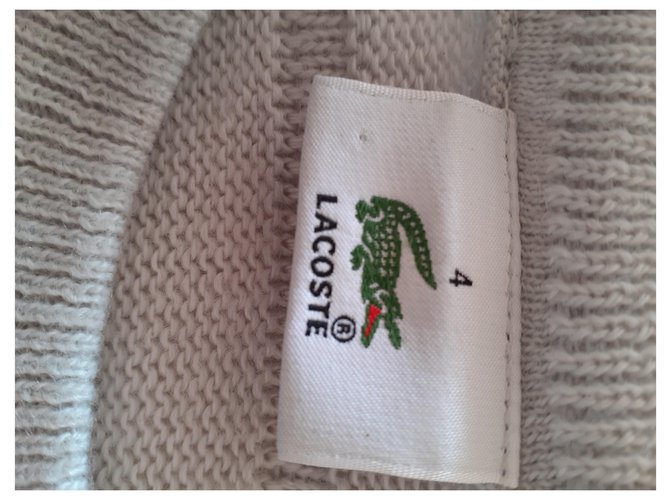 Lacoste Pullover Creme Wolle Acryl Herren Roh - Ansicht 2