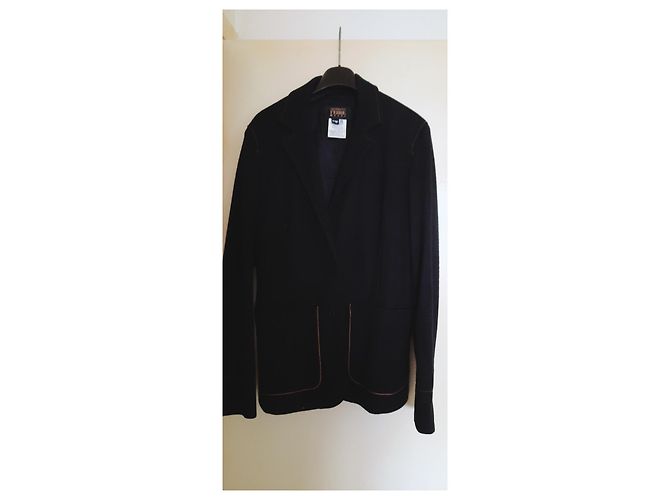 Gianfranco Ferré Navy Blue Wool Jacket - view 2