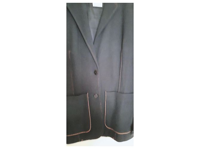 Gianfranco Ferré Navy Blue Wool Jacket - view 4
