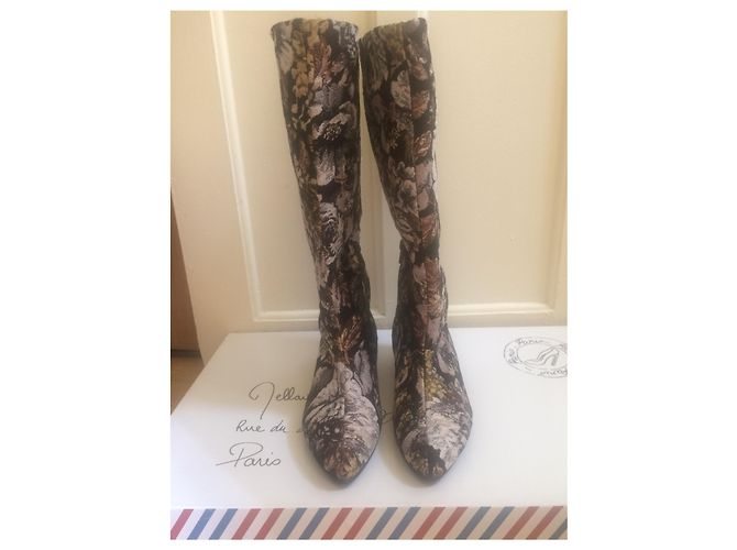 Botas Mellow Yellow de couro e tecido 36 Multicor - vista 3