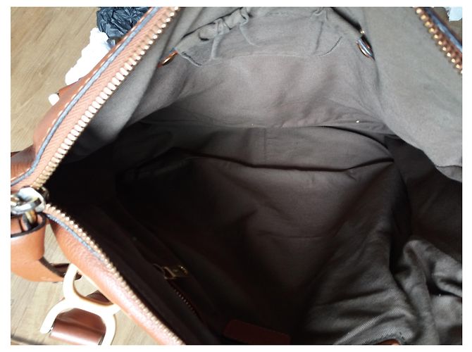 Borsa a mano Chloé Marcie Grande in Pelle Cognac - vista 4