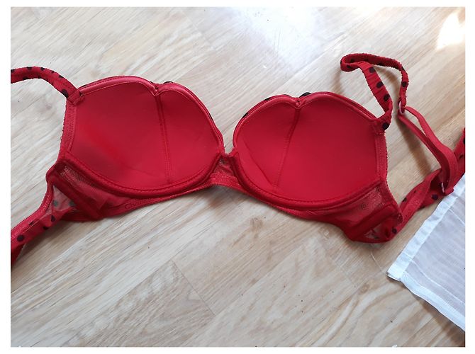 Conjunto Chantal Thomass Ladybug Rojo con Puntos de Tul Roja - vista 2