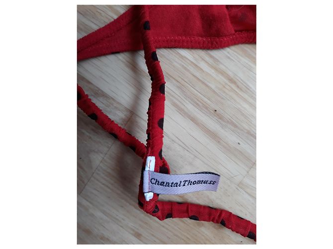 Conjunto Chantal Thomass Ladybug Rojo con Puntos de Tul Roja - vista 6