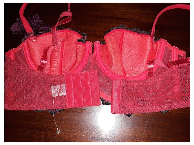 Autre Marque Sujetador rojo Ravage con detalle de rosa Roja - vista 3