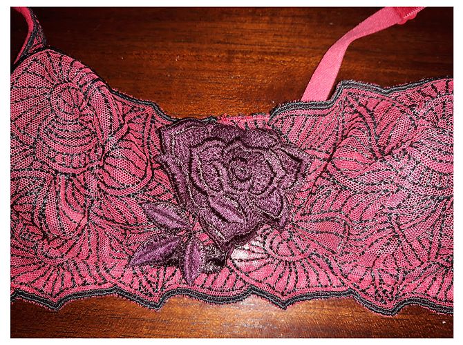Autre Marque Sujetador rojo Ravage con detalle de rosa Roja - vista 2