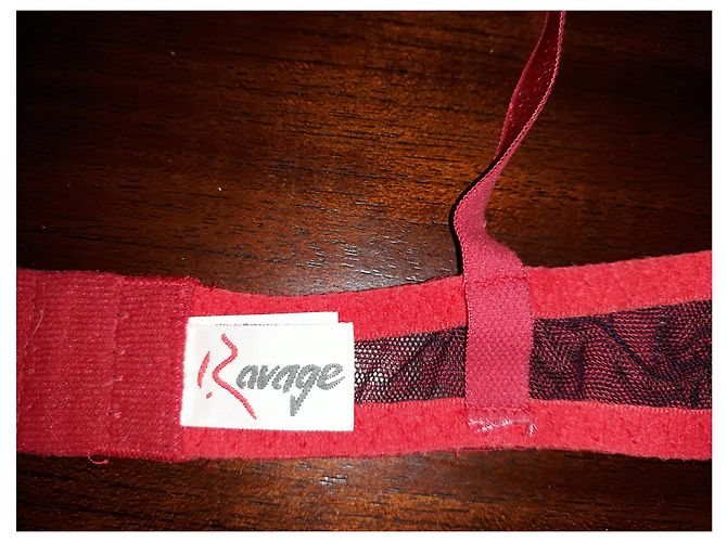 Autre Marque Sujetador rojo Ravage con detalle de rosa Roja - vista 4