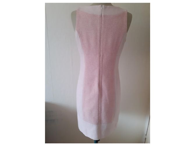 Autre Marque Vestido de lã rosa e creme Cru - vista 4