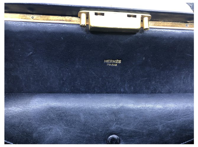 Hermès Arzttasche Marineblau - Ansicht 16