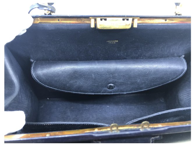 Hermès Arzttasche Marineblau - Ansicht 18