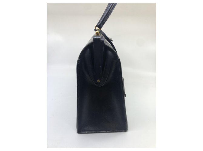 Hermès Arzttasche Marineblau - Ansicht 6