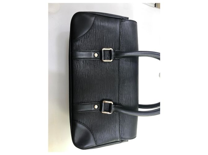 Louis Vuitton Borsa Segur in Pelle Epi Nera Nero - vista 7