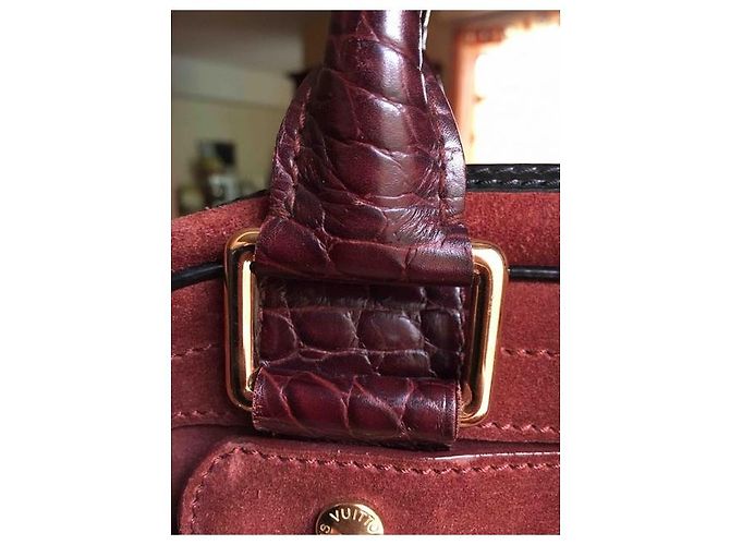 Borsa Bowling Louis Vuitton Marrone Scuro Pelle Esotica - vista 2