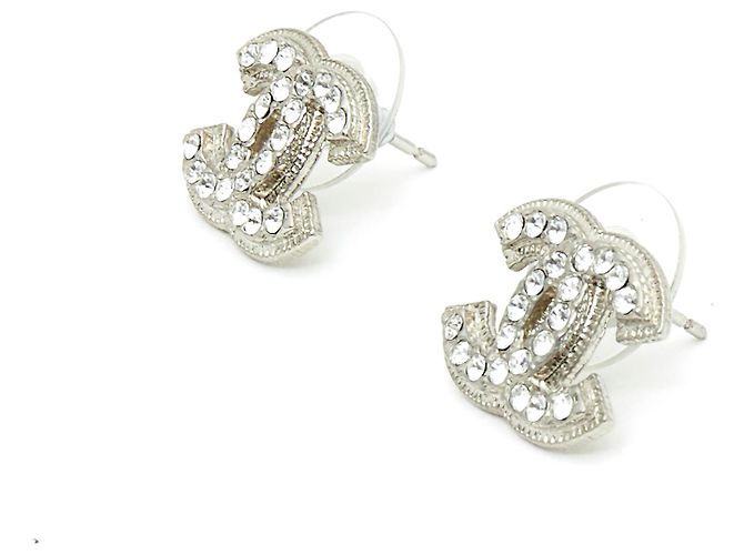 Chanel kleine silberne cc Strasssteine - Ansicht 2
