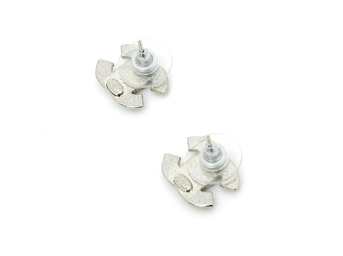 Chanel kleine silberne cc Strasssteine - Ansicht 3