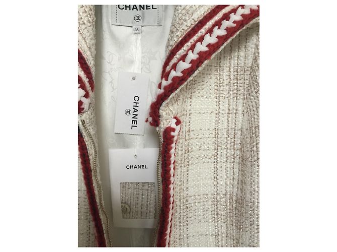 Chanel Hamburg 2018 Tweed Jacke Weiß - Ansicht 7