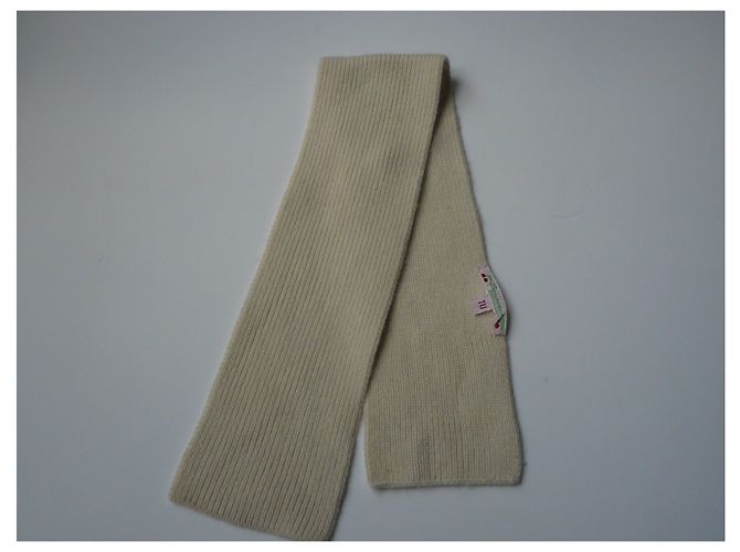 Sciarpa da bambino in cashmere ecrù Bonpoint - vista 2