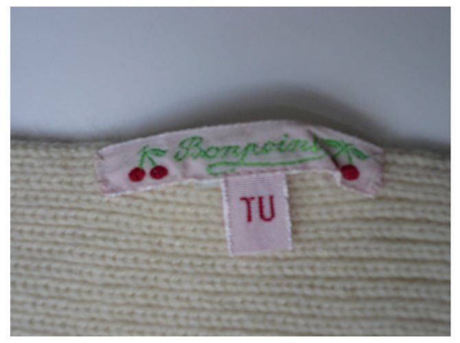 Sciarpa da bambino in cashmere ecrù Bonpoint - vista 3