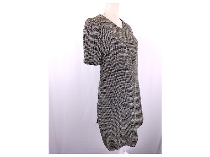 Cambon Chanel Mesh Kleid Beige Golden Grau - Ansicht 11