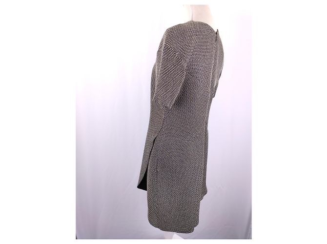 Cambon Chanel Mesh Kleid Beige Golden Grau - Ansicht 8