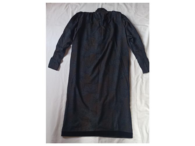 Emanuel Ungaro Parallel Tunika Kleid Wolle grau braun Anthrazitgrau - Ansicht 2