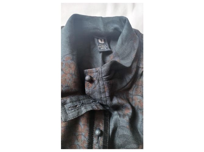 Emanuel Ungaro Parallel Tunika Kleid Wolle grau braun Anthrazitgrau - Ansicht 5