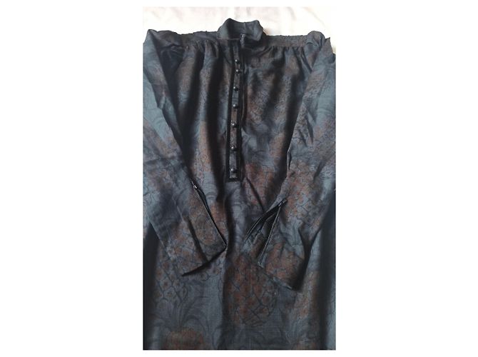 Emanuel Ungaro Parallel Tunika Kleid Wolle grau braun Anthrazitgrau - Ansicht 6